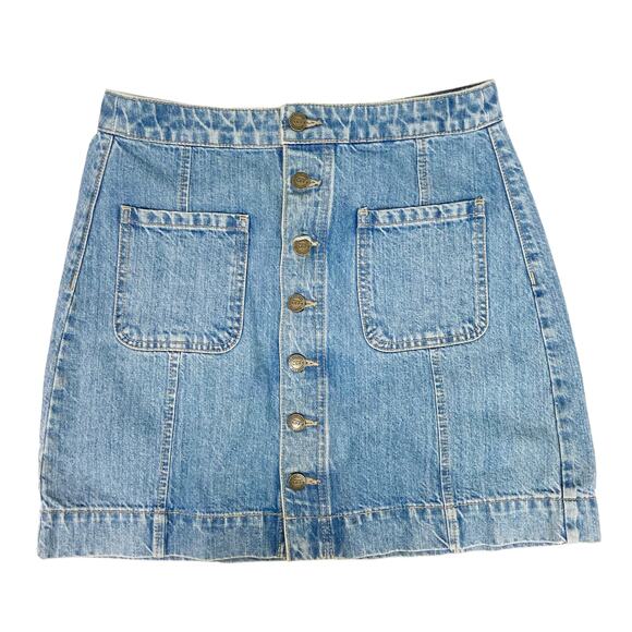 Ann Taylor Loft Button Front Denim Skirt Sz 26 - Picture 5 of 5